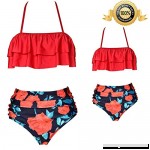 Mommy and Me Swimsuits High Waisted Flounce Family Matching Bathing Suits Womens Girls Two Piece Bikini Sets Style-9 B07P6WFYD2